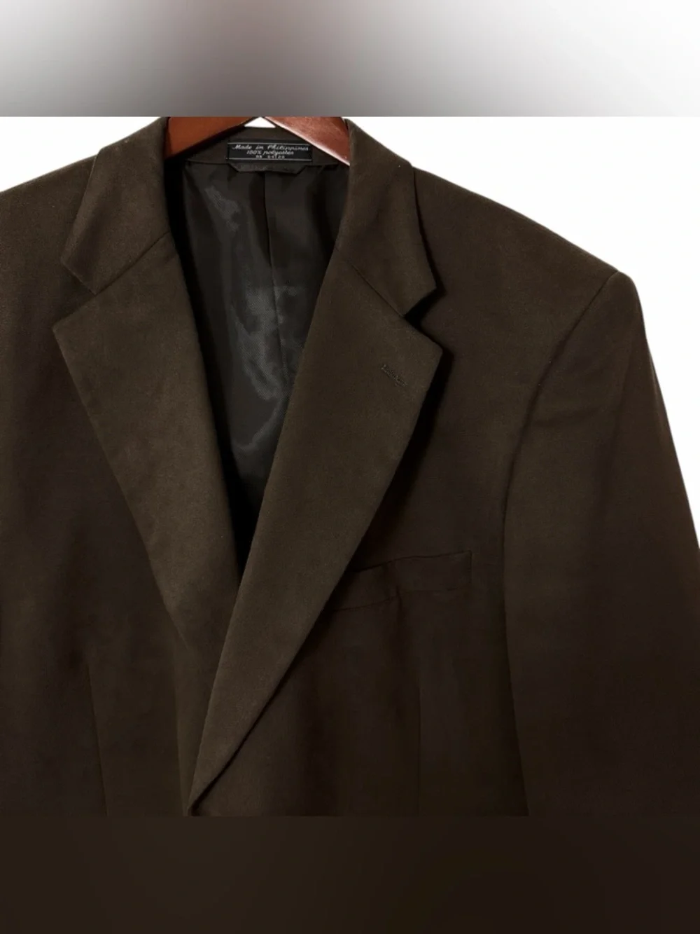 Jeffrey Banks Mens 46L Long Brown Supra Suede Blazer 2-Button Sport Coat Jacket